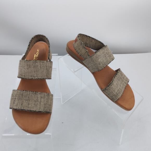 Andre Assous Sandals Womens 7 Linen Slingback Featherweights Resort Vacation - Picture 2 of 12